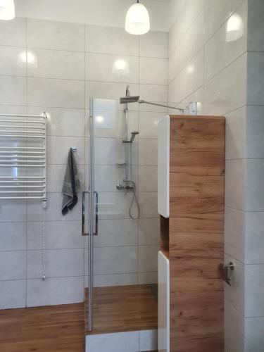 Kúpeľňa v ubytovaní Prestige Aparthotel Piotrkowska 82 - wyjątkowy widok na deptak