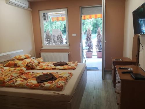 Μια τηλεόραση ή/και κέντρο ψυχαγωγίας στο Relax Beach Apartman