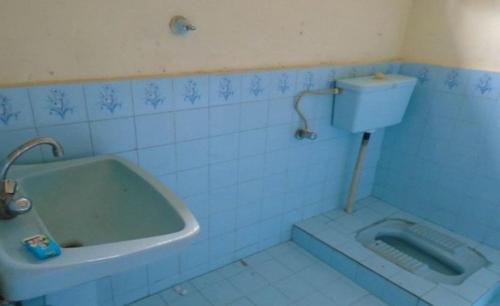 a bathroom with a bath tub and a sink at Snow Land Guest House Naran in Nārān