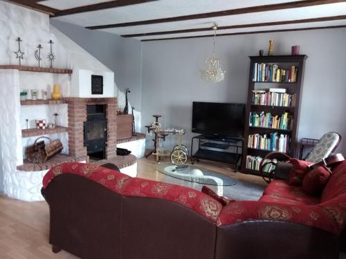 Posezení v ubytování Ferienhaus Badetz