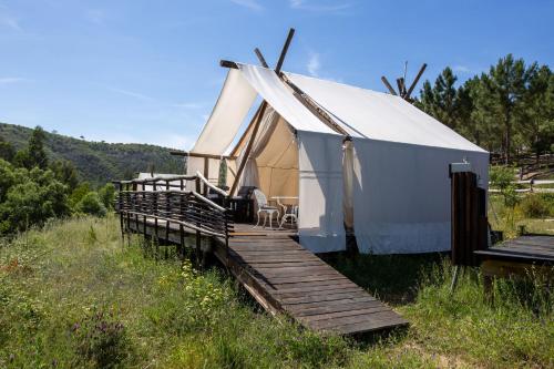 The building in which the luxury tent is located