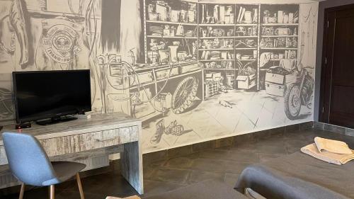 TV a/nebo společenská místnost v ubytování Clubhouse