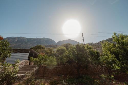 a view of the mountains from a house at Evimeria Kalamata in Kalamata