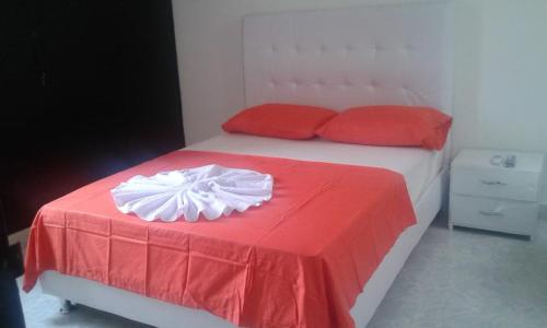 Cama o camas de una habitación en Casa Familiar Miguel Angel