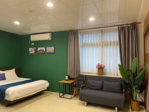 Cama o camas de una habitación en 阿鑫民宿