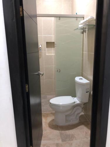 Bilik mandi di Hotel boutique turquesa