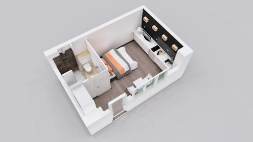 un plan de plancher dans l'établissement Le 9ème- Métro Valmy-HomaLyon, à Lyon