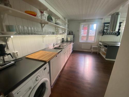 a kitchen with a washer and a sink and a dishwasher at Villa Rjukan in Rjukan