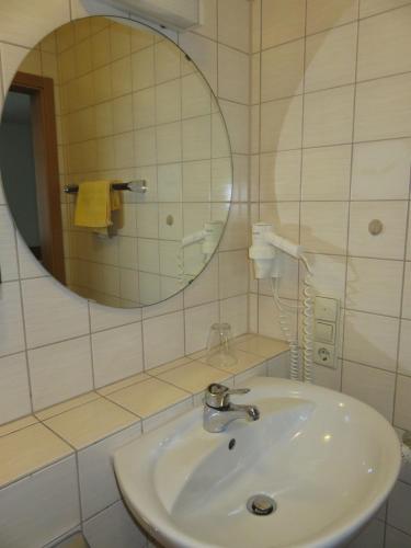 Koupelna v ubytování Gästehaus Krone