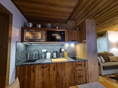 Kuchyň nebo kuchyňský kout v ubytování Chalet Alaskit Jasná