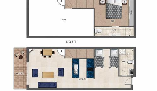 a floor plan of a condo with at Trinity Beach Club Holiday Apartments in Trinity Beach