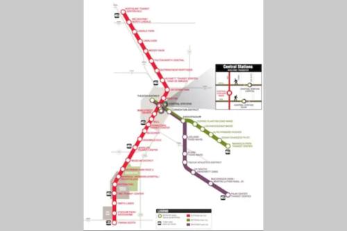 a map of the melbourne subway line at Winter Retreat 3b 3ba Huge backyard Mins from Downtown in Houston