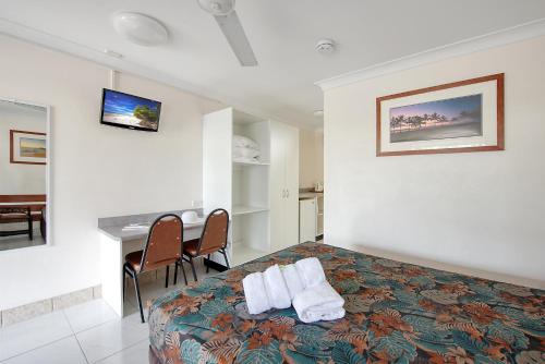 Postel nebo postele na pokoji v ubytování Demi View Motel