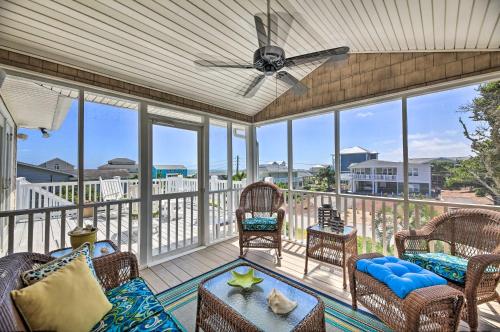 Emerald Isle Getaway with Ocean View Nearby Beach!
