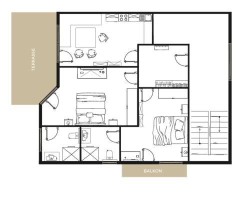 a floor plan of a house at Landhaus Sonnenwiese in Sölden