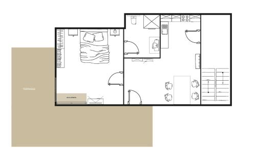 a floor plan of a house at Landhaus Sonnenwiese in Sölden