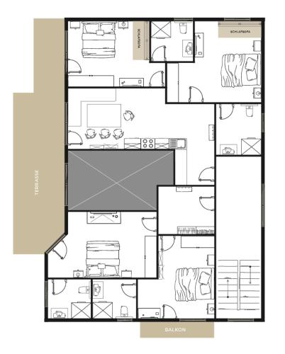 a floor plan of a house at Landhaus Sonnenwiese in Sölden
