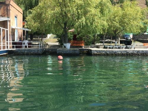 a swimming pool with a red ball in the water at EDEM SEVAN in Sevan