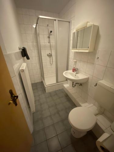 Ein Badezimmer in der Unterkunft Margarethenhof