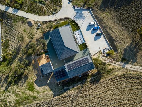an overhead view of a house with a solar panel at Casa Dolce Casa - Casa Vacanze in Ariano Irpino