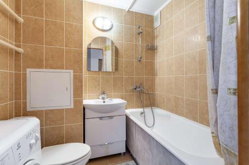 Ванная комната в Standard Brusnika Apartments Maryina Roshcha