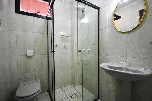 ห้องน้ำของ 1038 - Apartamento com vista para o mar na Avenida De Bombinhas