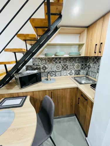 Dapur atau dapur kecil di Marcell Apartman