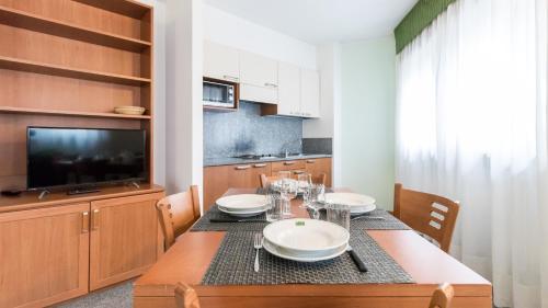 Küche/Küchenzeile in der Unterkunft Residence Pizzo Scalino