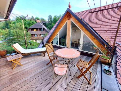 Balkoni atau teres di Villa Rory