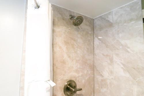 a shower with a shower head in a bathroom at Envi Boutique Hotel Henderson-Evansville South in Henderson