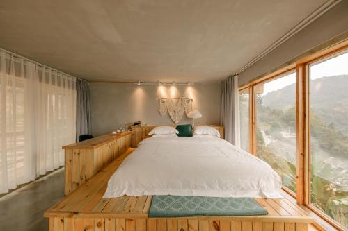 No.5 Valley Lodgeにあるベッド