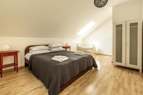 Llit o llits en una habitació de Aušra