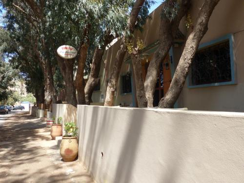 a frisbee flying through the air over a fence at Auberge Chez Hassan in Imsouane