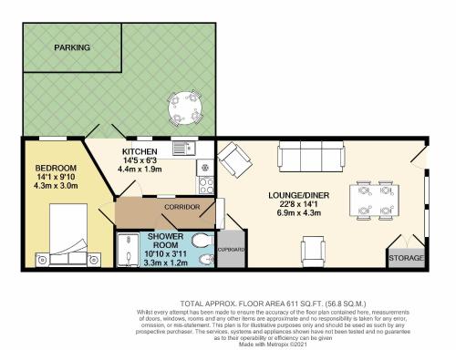a floor plan of a house at The Old Dairy Mill Street in Crediton