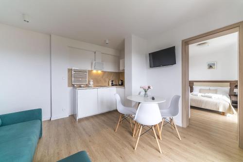 TV a/nebo společenská místnost v ubytování Apartamenty i Pokoje Gościnne Relax