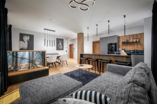 Posezení v ubytování Luxury Apartments "R6 Tegernsee"