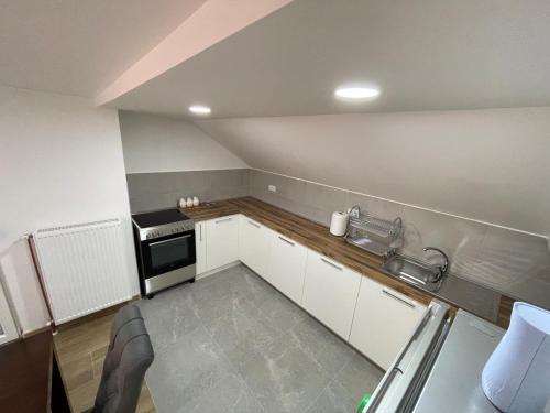 Kuchyň nebo kuchyňský kout v ubytování Apartman Ambijent