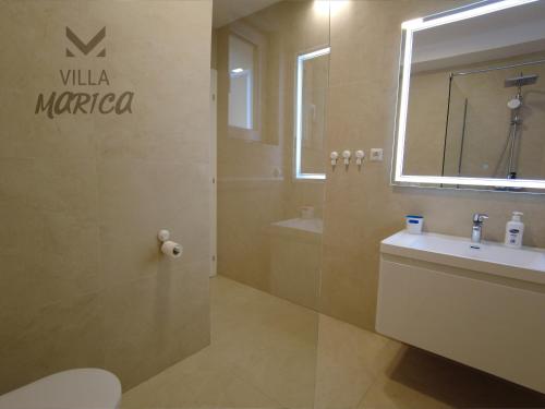 Koupelna v ubytování Villa Marica Šipovo