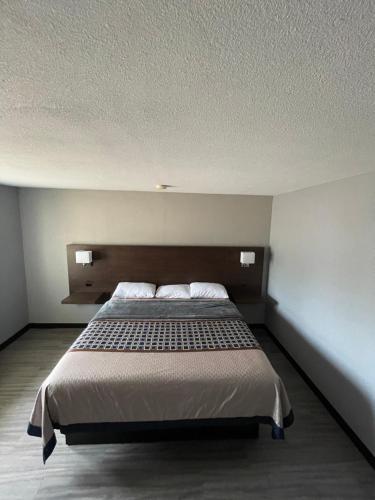 a bedroom with a large bed in a room at Ridge Motel in Breckenridge