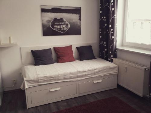 Postel nebo postele na pokoji v ubytování Apartmán Pernink - ubytování v srdci Krušných hor