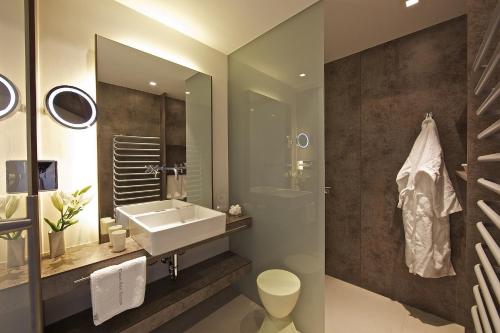 Koupelna v ubytování Kleines Hotel Kärnten