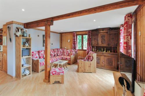 Posezení v ubytování Chalet charmant à Stosswihr avec vue sur montagne + balcon