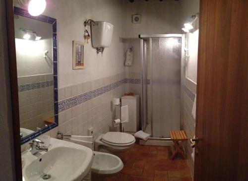 Koupelna v ubytování Podere Il Pero
