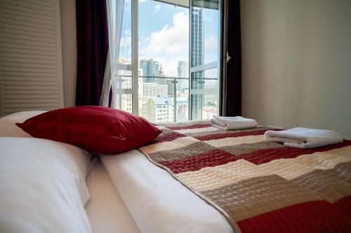 Posteľ alebo postele v izbe v ubytovaní Platinum Towers Luxury Apartments