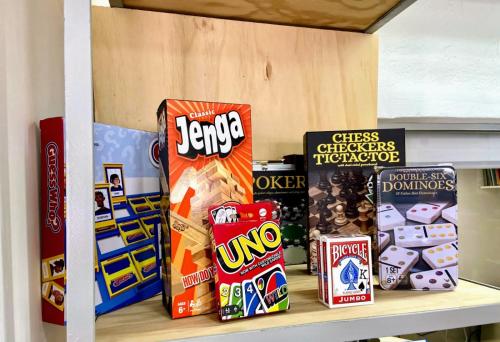 a shelf with chips and other snacks on it at HOTEL LOS ROBLES in Nuevo Laredo