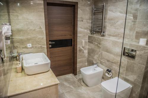 Koupelna v ubytování Bernardazzi Grand Hotel