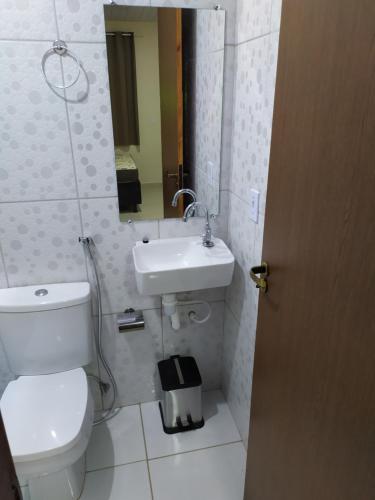 Ванная комната в Paraíso do Boldró Flat