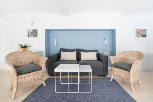 Posezení v ubytování Vorgarten Apartments - central, new and stylish for your comfortable stay in Vienna