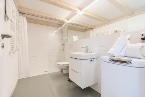 Koupelna v ubytování Vorgarten Apartments - central, new and stylish for your comfortable stay in Vienna