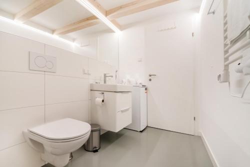 Koupelna v ubytování Vorgarten Apartments - central, new and stylish for your comfortable stay in Vienna